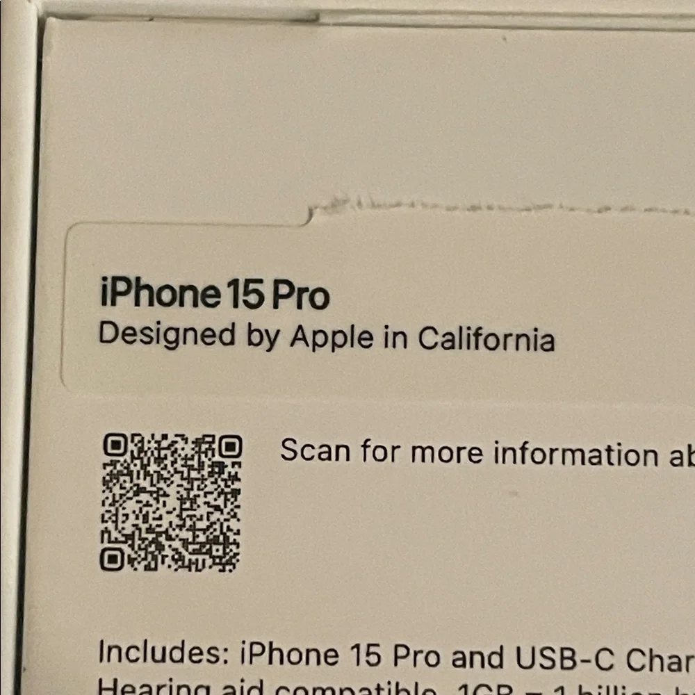Apple iPhone 15 Pro Box Only